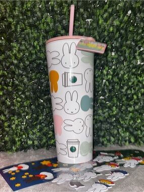 2026 Starbucks Miffy Pink Stainless S Cold Drink Tumbler with Miffy Stickers